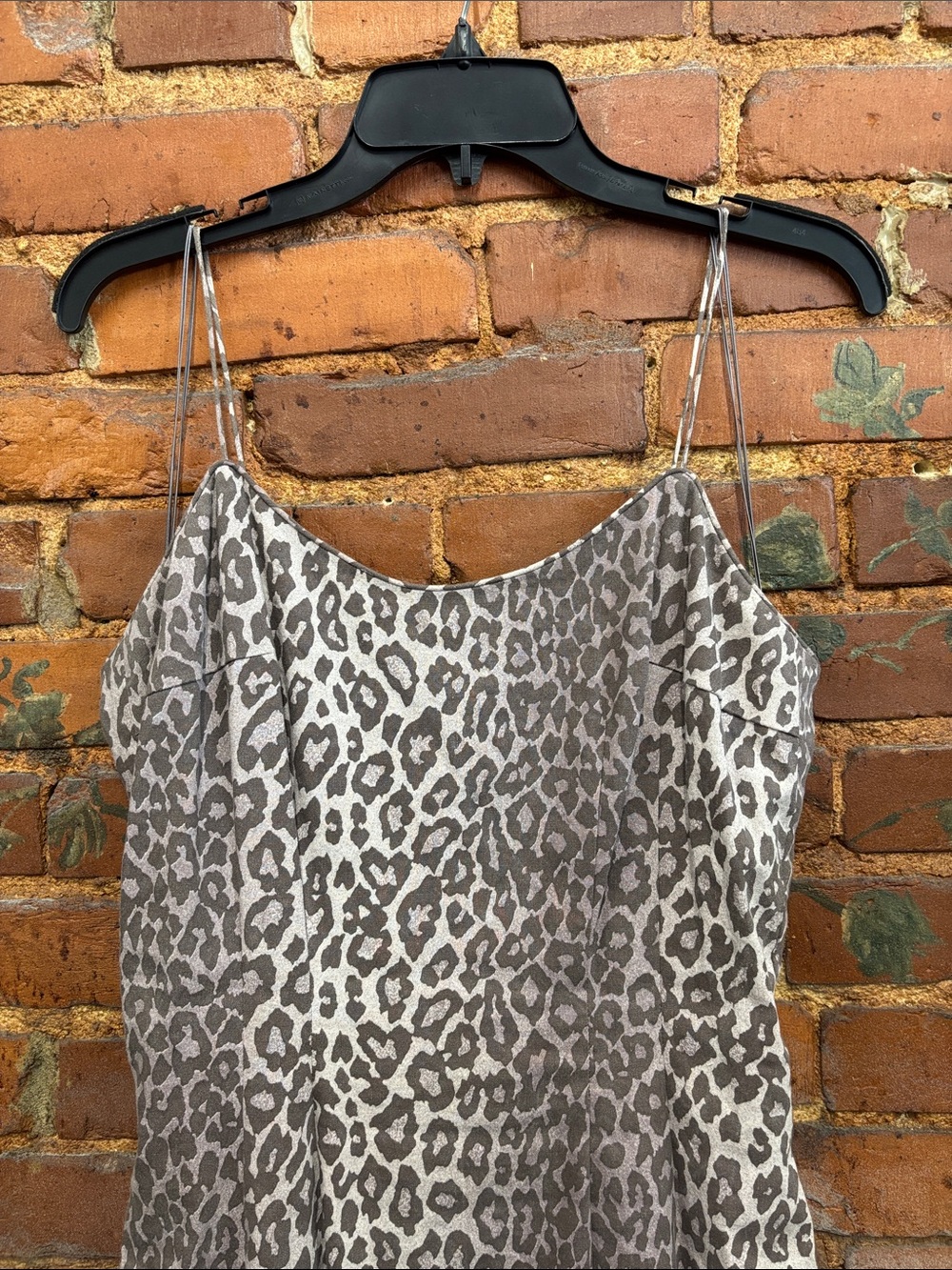 Rachel Roy taupe and gray cheetah print spaghetti strap dress size 10 - Picture 3 of 6